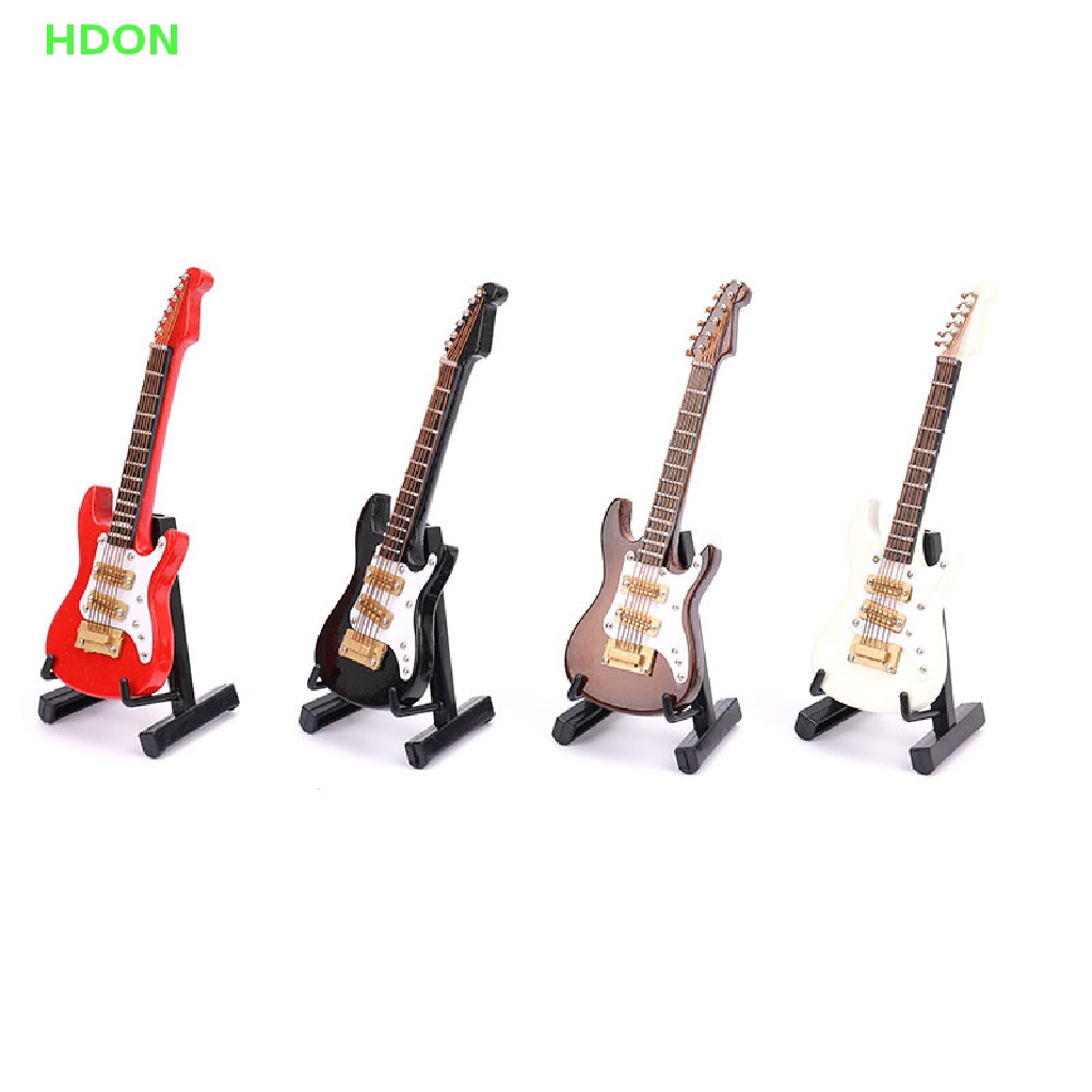 Mô Hình Đàn Guitar Điện Mini HD Kèm Hộp Đựng Và Giá Đỡ