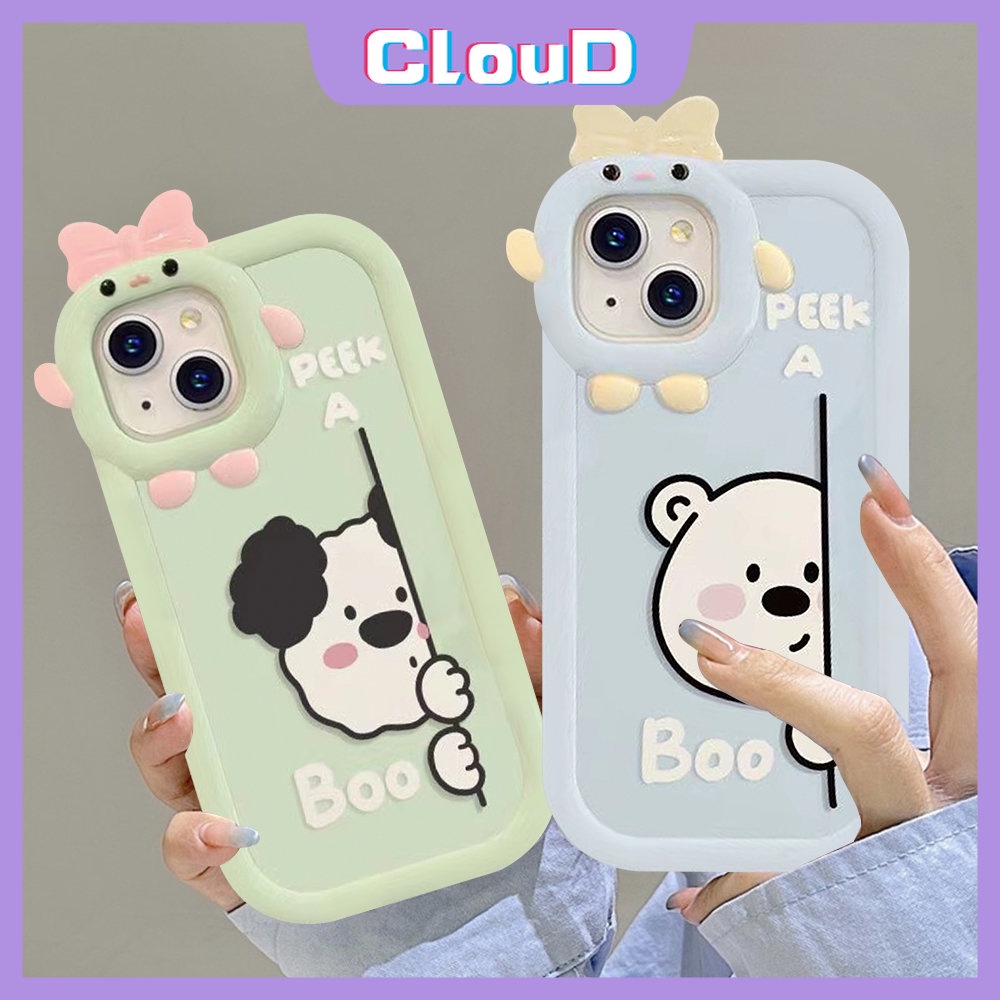 Ốp Điện Thoại Tpu Mềm Hình Gấu / Cún / Quái Vật 3D Dễ Thương Cho iPhone 7 + 11 13 12 14 Pro Max X XR XS Max 8 7 6s 6 14 + SE 2020