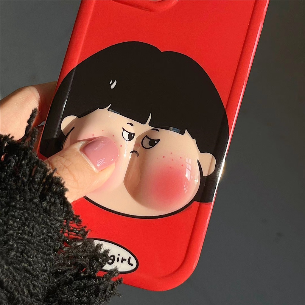 Ốp Điện Thoại TPU Mềm Hình Khuôn Mặt Hoạt Hình IMD Cho iphone 14 Pro Max 13 Pro Max 12 Pro Max