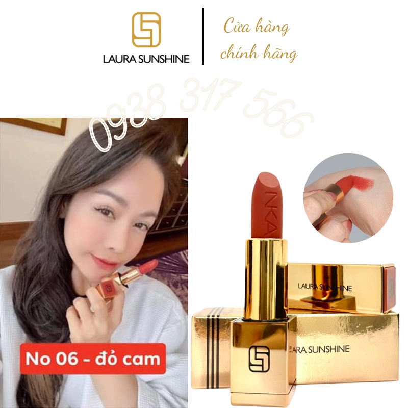 Son môi Nhật Kim Anh Lipstick 06 - son Laura Sunshine Màu đỏ cam