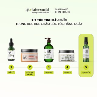 XỊT TÓC TINH DẦU BƯỞI HANDMADE QK