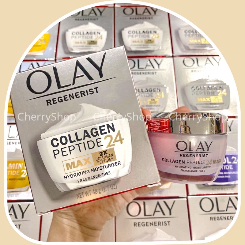 Kem dưỡng làm căng mịn da cải tiến Olay Collagen Peptide 24 Max Fragrance Free (48g)