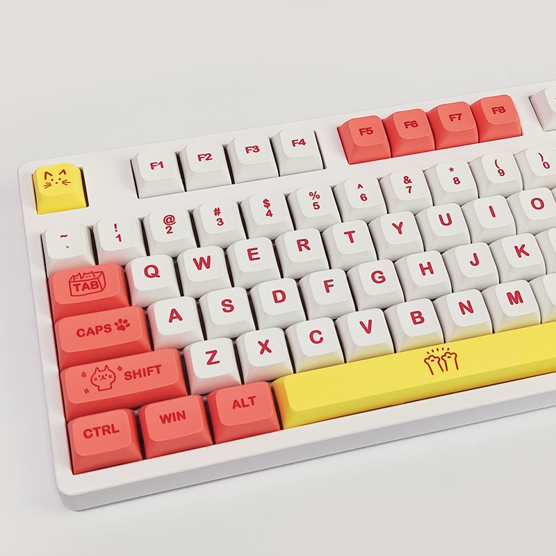 Keycaps PBT Chiều cao XDA - CAT CAT 130 phím dành cho phím cơ