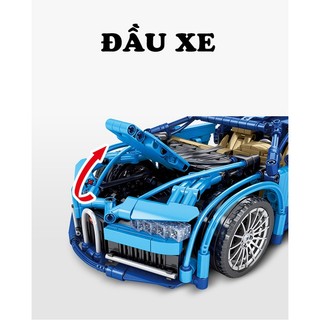 [ Có Điều Khiển] Mô Hình Lego Xe Bugatii Tỉ Lệ 1 : 14