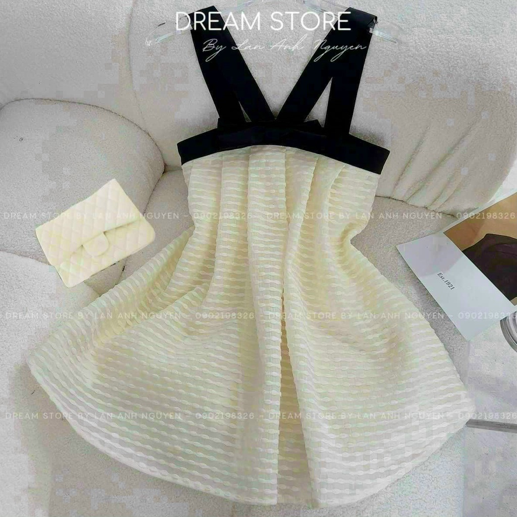 Váy đầm nữ 2 dây phối nơ trước ngực siêu xinh họa tiết nhiều màu tôn da sang chảnh tôn dáng dự tiệc đi chơi, dạo phố