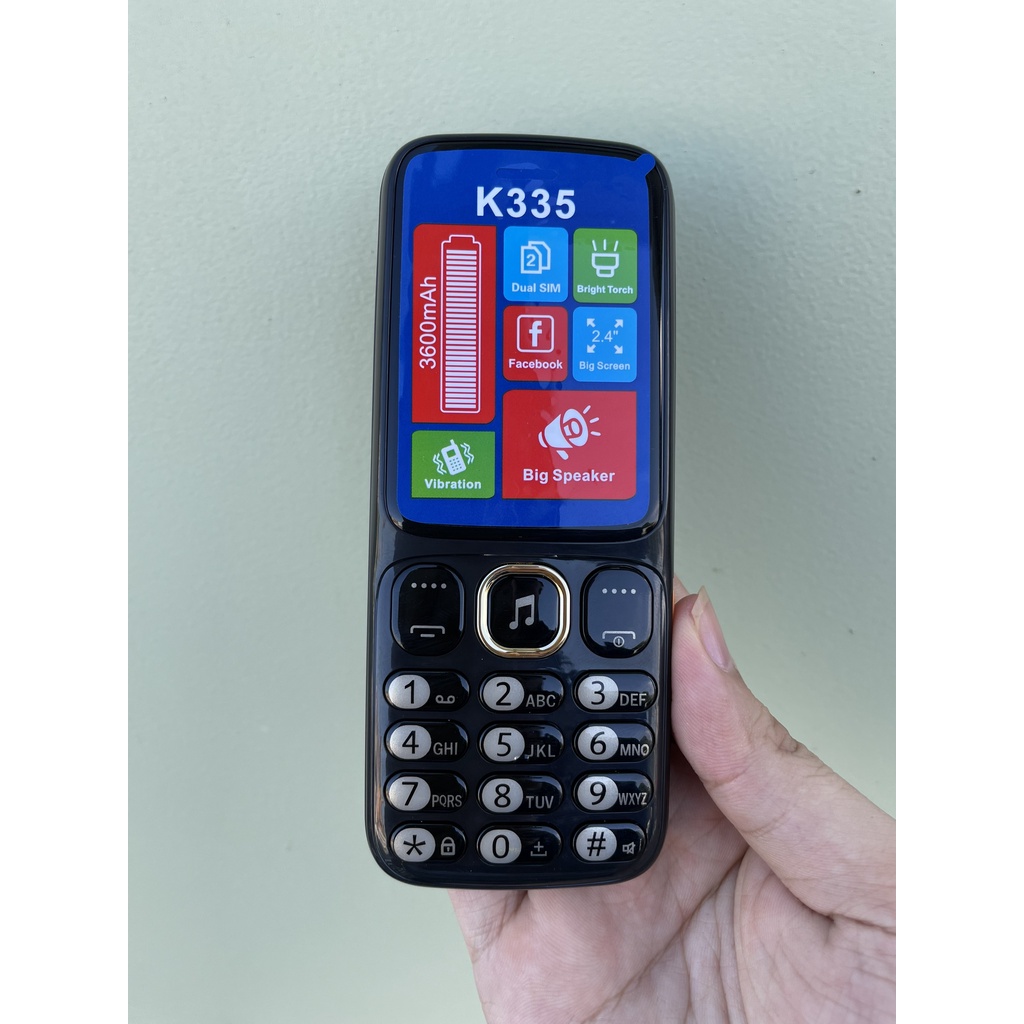Điện thoại K335, Pin khủng,loa to,màn hình lớn - Mới ,nguyên seal