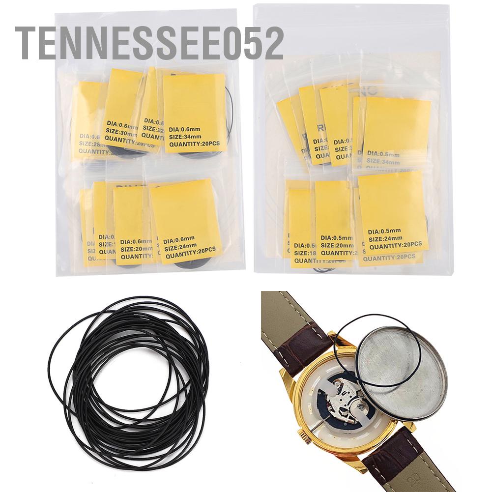 Tennessee052 Đồng hồ 16mm-34mm Vòng đệm cao su O Ring Mặt sau niêm phong Phụ tùng (0 5mm 0 6mm)
