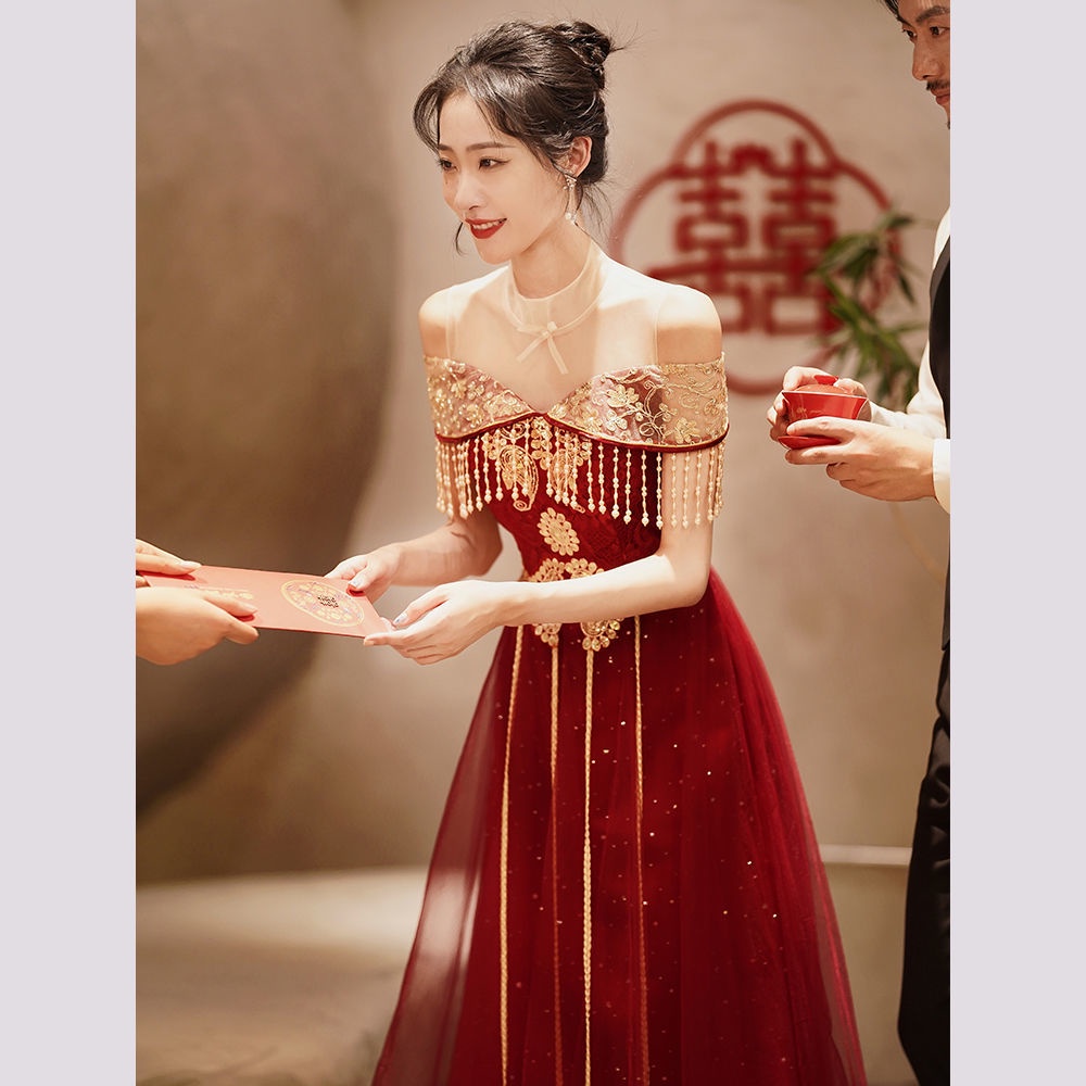⭐Váy Sẵn Sàng⭐Đầm Cưới Ôm Dáng Hở Lưng Thời Trang Mùa Hè 2022 Dành Cho Nữ