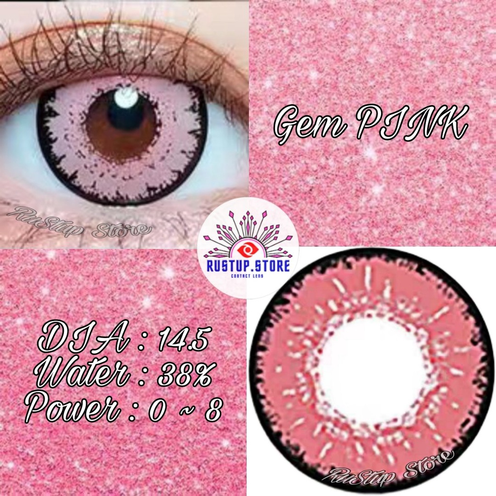 CONTACT LENS dòng GEM màu HỒNG ~ Từ 0~>8 độ.