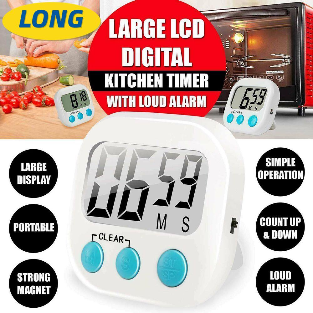 LONNGZHUAN Bộ hẹn giờ trong bếp Đồng hồ đếm ngược LCD Màn hình kỹ thuật số Màn hình kỹ thuật số Đa chức năng Dụng cụ nấu ăn tại nhà
