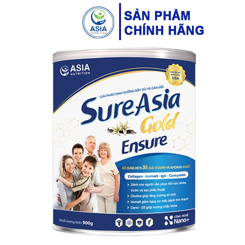 Sữa bột Sure Asia Gold cao cấp ASIA NUTRITION 900g cao cấp nguyên liệu