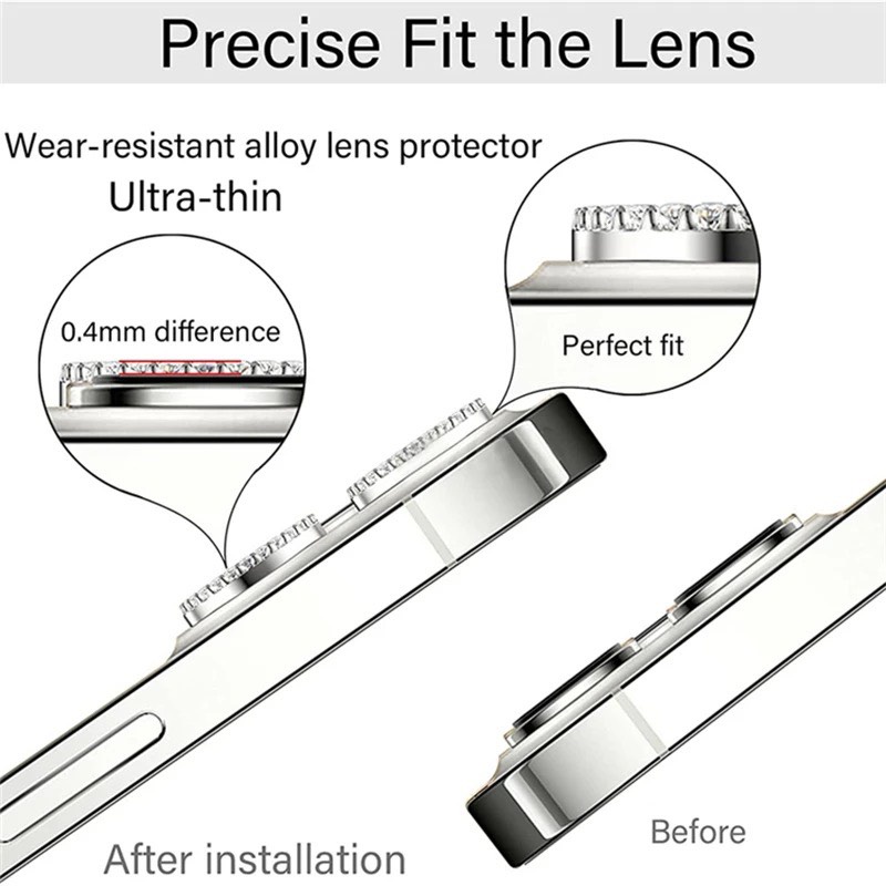 Bảo vệ camera iphone 11 11pro 11promax 12 12pro 12promax 13 13pro 13 promax 14 14lus 14pro 14promax đính đá