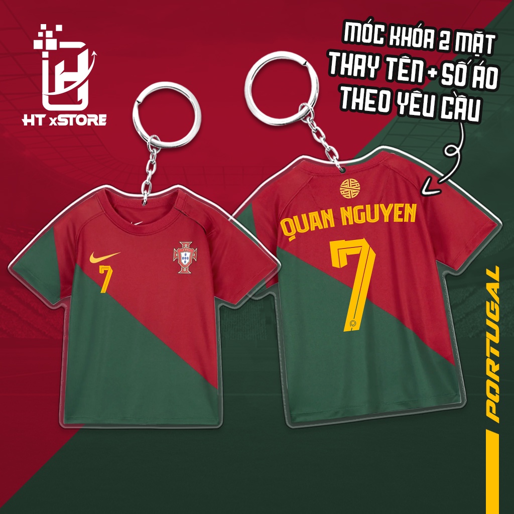 Móc khóa mica thay tên và số áo các đội tuyển quốc gia tranh cúp thế giới 2022,móc khóa bóng đá in hai mặt theo yêu cầu
