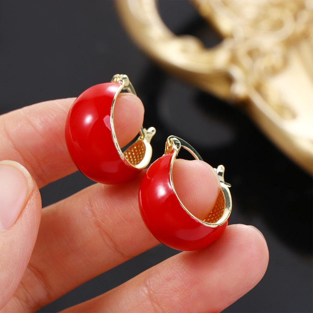 Bông Tai Hình Giọt Nước Tráng Men Độc Đáo Phong Cách Hàn Quốc Thời Trang Cho Nữ