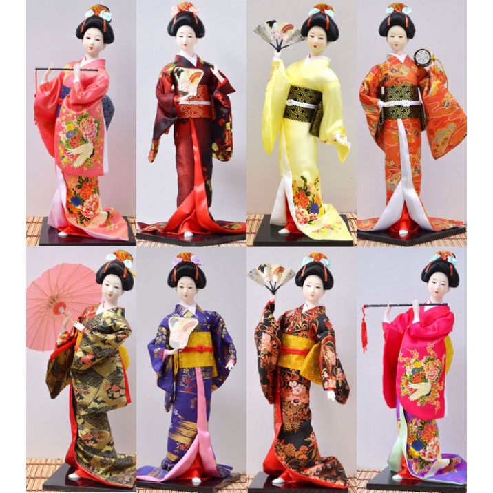 (PRE-ODER) BÚP BÊ GEISHA MẶC KIMONO TRUYỀN THỐNG NHẬT BẢN CAO 42CM