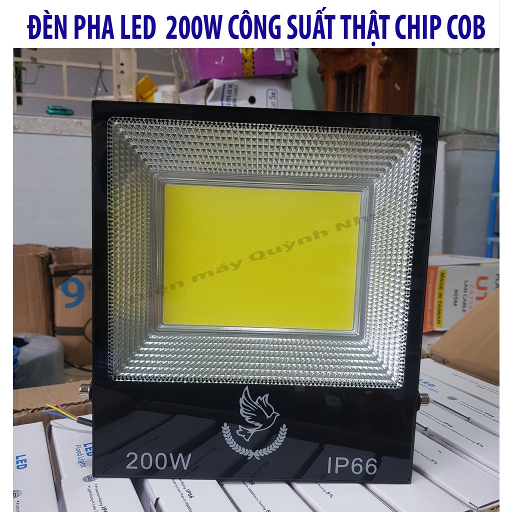 ĐÈN PHA LED COB 100W / 200W CÔNG SUẤT THỰC THƯƠNG HIỆU BÔNG LÚA SIÊU BỀN, SIÊU SÁNG