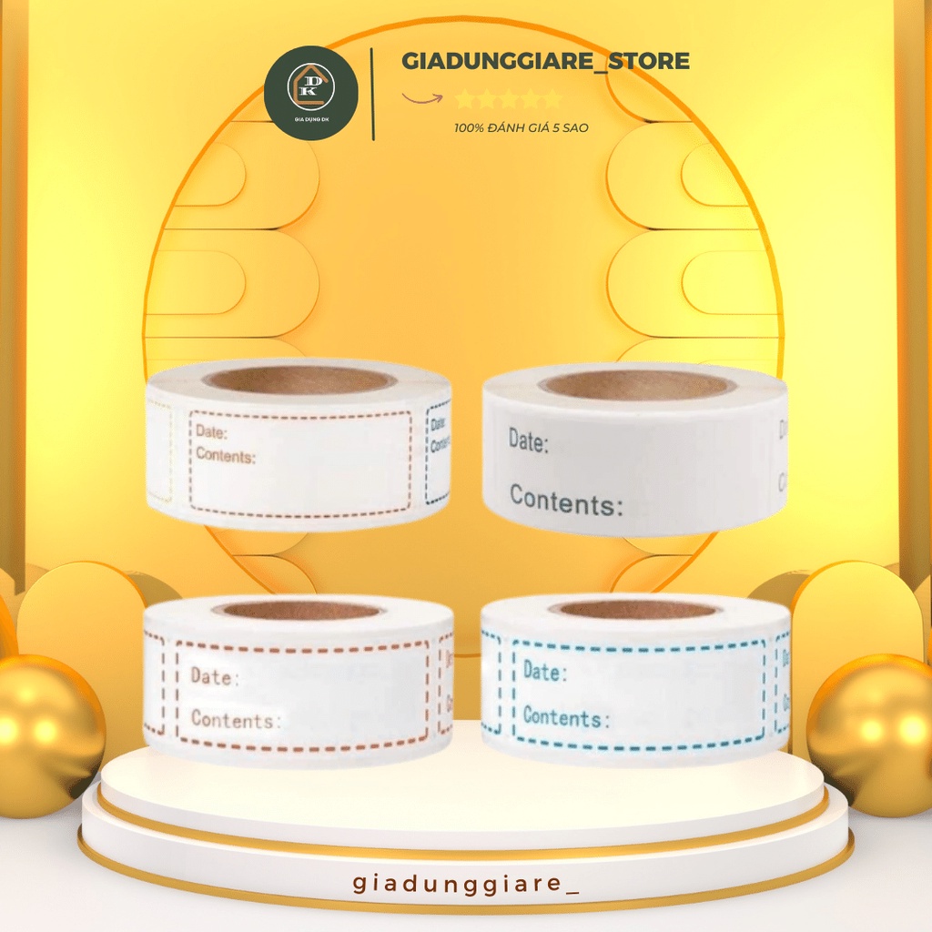 Giấy Note Ghi Chú Dán Lọ Gia Vị, Hộp Đựng Đồ Ăn, Không Thấm Nước