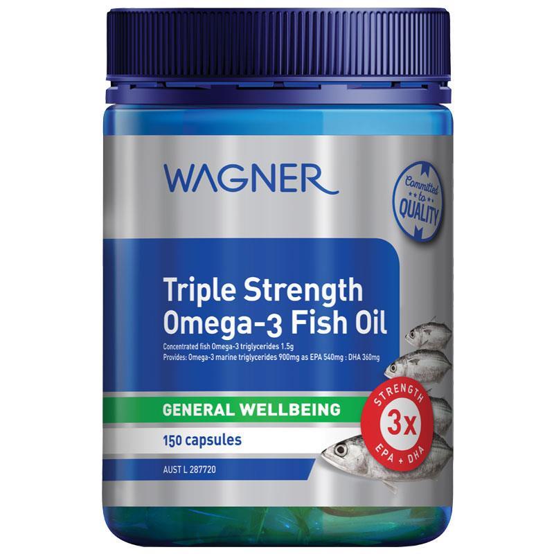 [CÓ SẴN] Dầu Cá Omega-3 Wagner Triple Strength 150 Viên