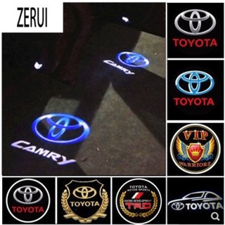 Bộ 2 đèn led cảnh báo in logo 3d gắn cửa xe hơi toyota camry