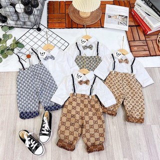 Ảnh thật Set yếm công tử dài siêu cưng cho bé 10-20kg