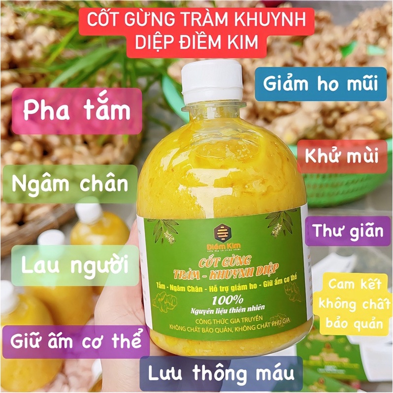 Cốt gừng tràm khuynh diệp tắm bé ngâm chân 500ml sỉ rẻ nhất - ảnh sản phẩm 1