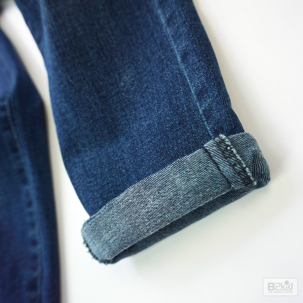 Quần jean bé trai, quần bò bé trai dài ống đứng lưng thun B2kid từ 20kg đến 50kg