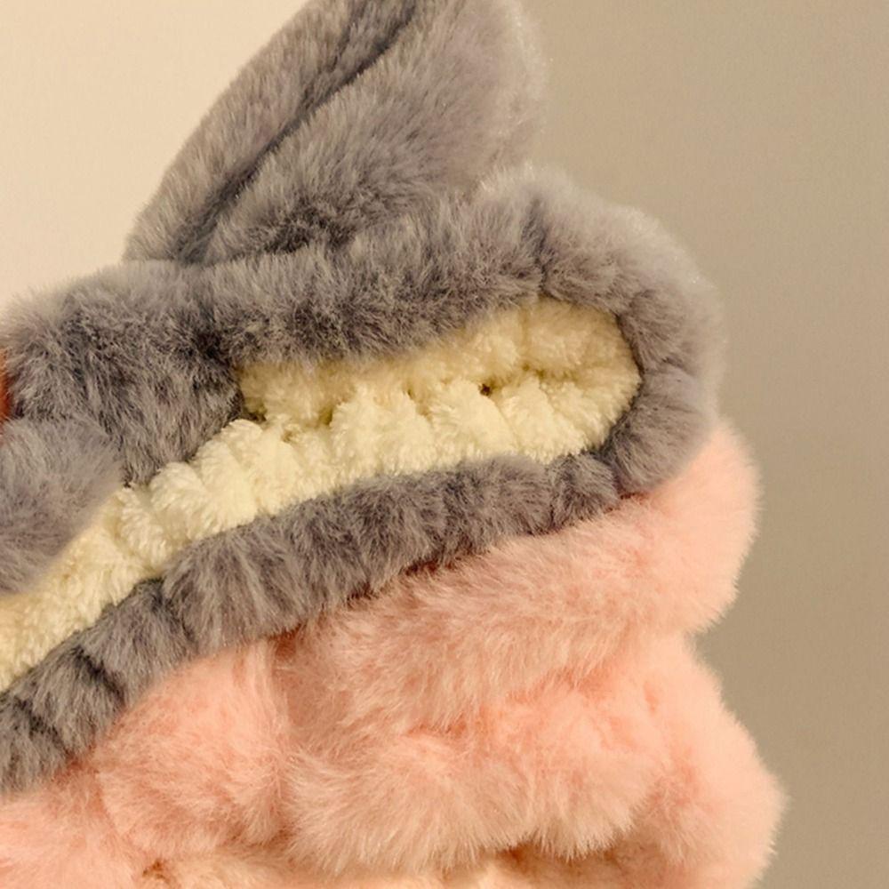 ANEMONE Băng Đô Cài Tóc Trang Điểm Hình Tai Thỏ Hoạt Hình Bằng Vải Bông Không Trượt Thời Trang Sáng Tạo