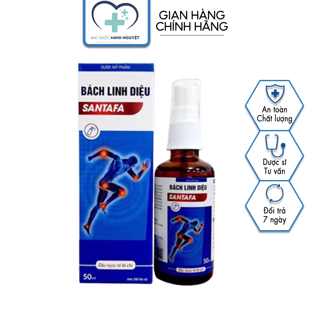 Chai xịt Bách Linh Diệu giảm đau, tiêu sưng, giảm tê bì tay chân lọ 50ml - CN45