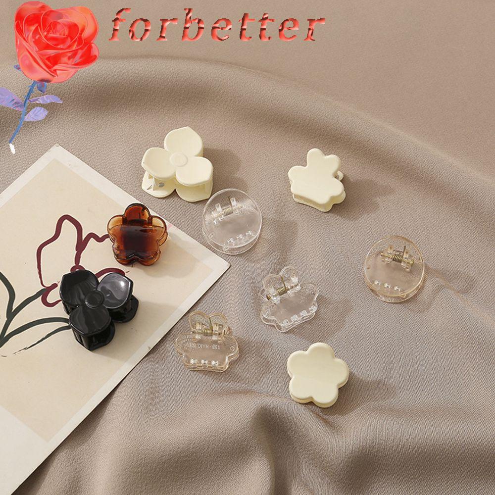 Kẹp tóc mini hình vuông bằng acrylic in họa tiết hoa phong cách Hàn Quốc cổ điển thời trang cho nữ