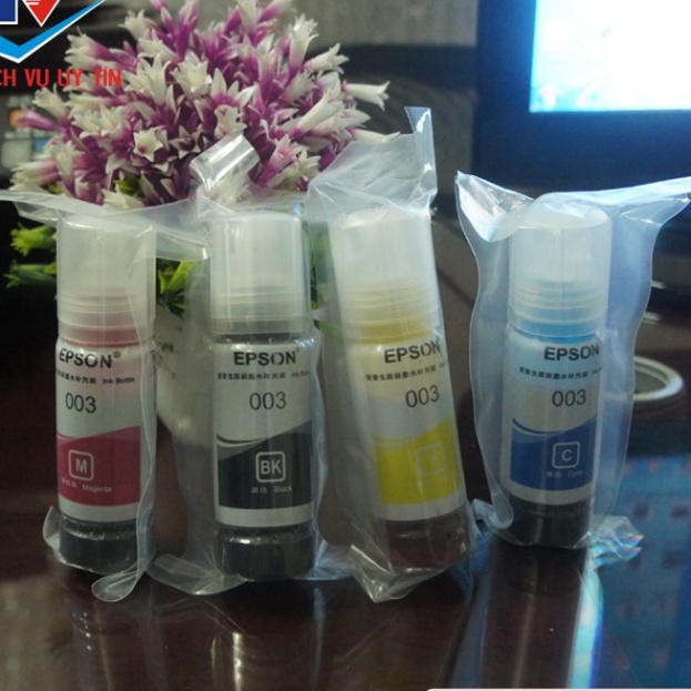 ☘️Bộ mực in 4 màu 003 cho máy in Epson L1110/ L3110/ L3150/ L4150/ L1110 (Đen/xanh/)mực nhập khẩu