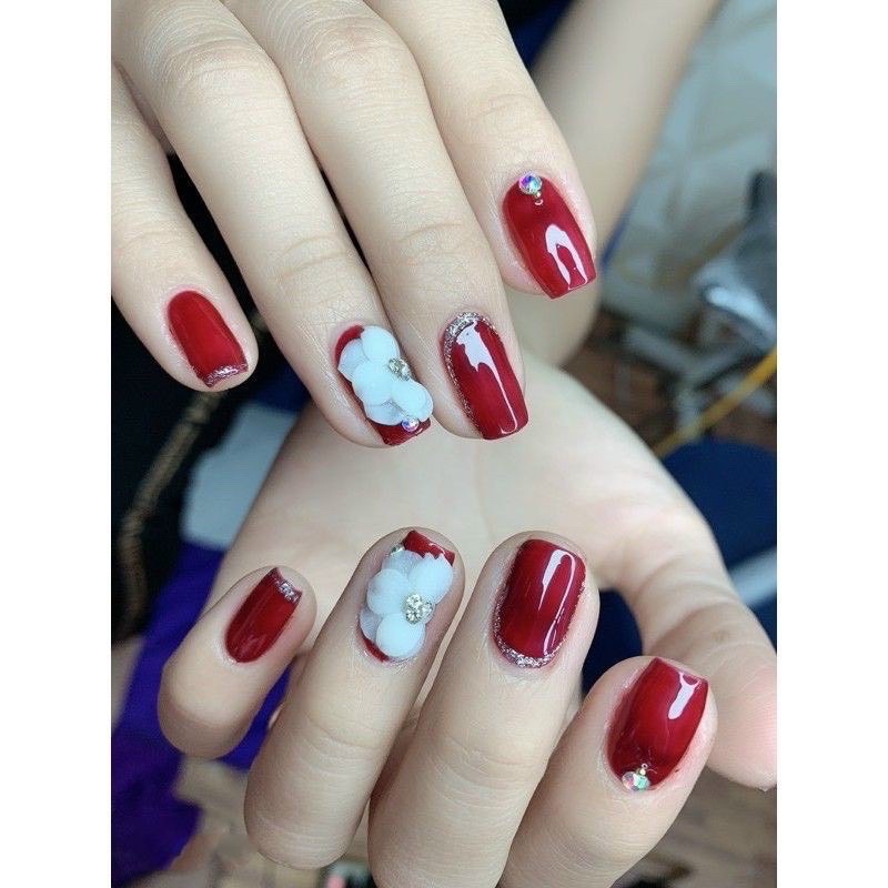 Móng Tay Giả Đính Đá QQ Nail Box 24 Móng Giả Đính Đá Cao Cấp