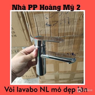 Vòi Lavabo vòi rửa mặt Nóng Lạnh phủ Nano Xám Đen và Đánh Bóng chân đồng