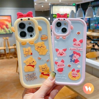 Ốp Điện Thoại Tpu Mềm Hình Winnie The Pooh 3D Dễ Thương Cho IPhone 6 7 Puls XR X XS Max 11 13 12 14 Pro Max 8 14 Plus SE 2020