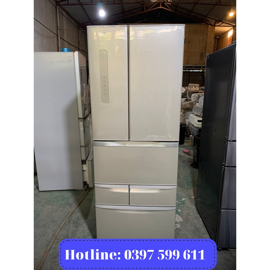 Tủ lạnh Nhật bãi Toshiba GR-F51FS với 510 lít làm đá tự động Nhật Bãi Phát Đạt bảo hành 12 tháng