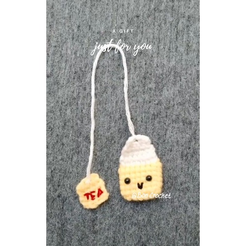 Handmade Chặn/kẹp/đánh dấu trang sách hình túi trà