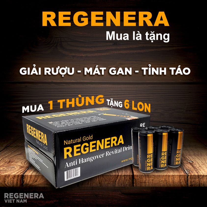 Regenera Revital Drink Nước giải rượu, giải độc gan, bổ sung vitamine tái tạo năng lượng Scitec Nutrition lon 250ml