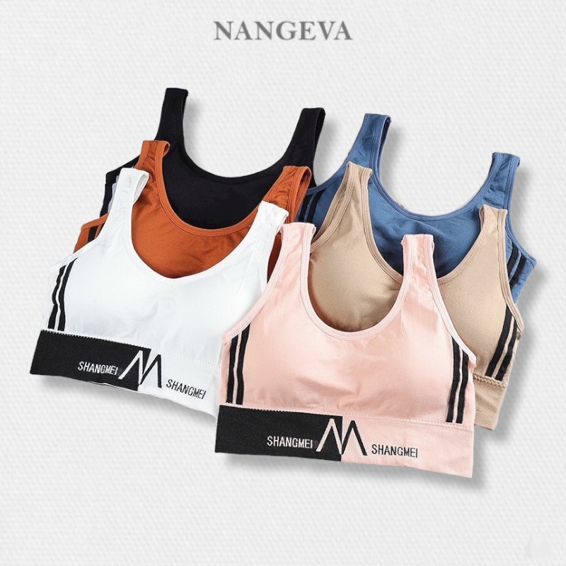 Áo Bra Tập Gym Dã Ngoại Thể Thao Cotton Cao Cấp NANGEVA