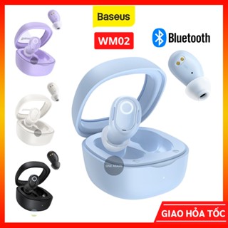 Tai nghe nhét tai không dây BASEUS WM02 bluetooth 5.3 TWS chống ồn chuyên gaming kết nối mọi thiết bị - Bảo hành 1 năm
