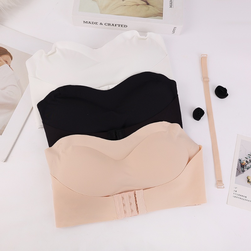 Áo Ngực Lụa Mềm Co Giãn Tốt Chống Trượt Có Dây Đeo Vai Tháo Rời Được Dành Cho Nữ