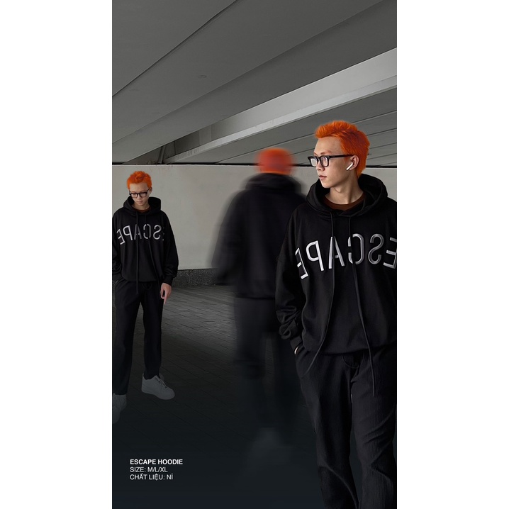 ÁO HOODIE ESCAPE VER NỈ MỎNG- M/L/XL