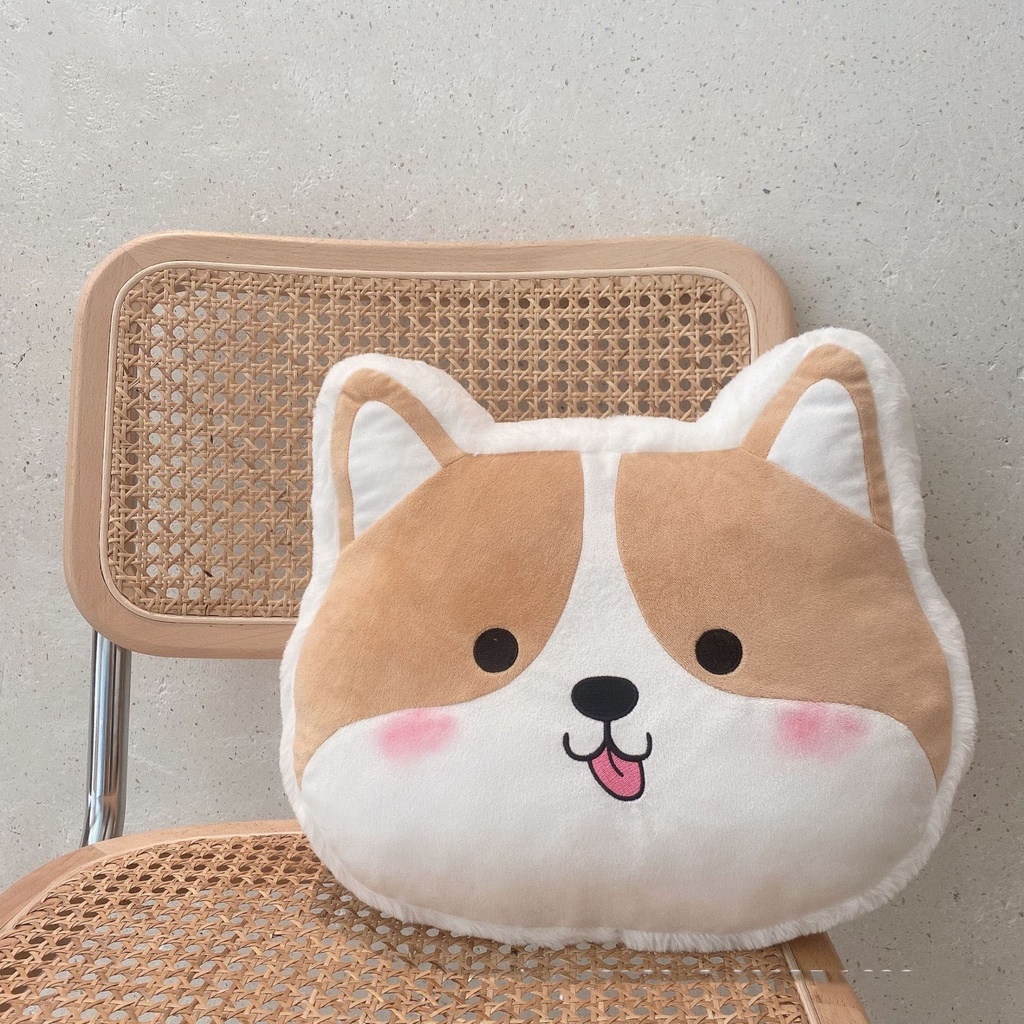 QUÀ TẶNG SINH NHẬT⚡ NHIỀU MẪU HOT⚡THÚ NHỒI BÔNG TỰA LƯNG HÌNH CÚN CORGI, SHIBA