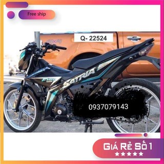 Free ship + quà tặng tem rời xe satria fi chất liệu crom tem