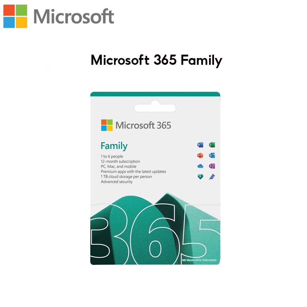 [Mã ELHP3TR giảm 12% đơn 500K] Phần mềm Microsoft 365 Family | 12 tháng | Dành cho 6 người| 5 thiết bị/người