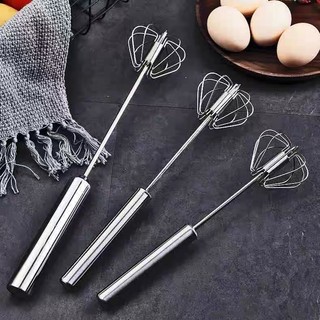 Cây đánh trứng tự xoay cầm tay inox 3 kích cỡ mẫu mới