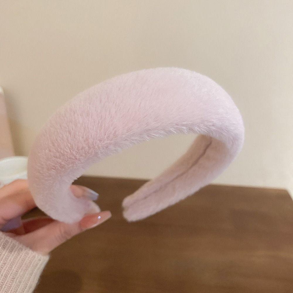 ANEMONE Băng Đô Cài Tóc Giả Lông Nhung Màu Sắc Trơn Phong Cách Retro Cá Tính Dành Cho Nữ