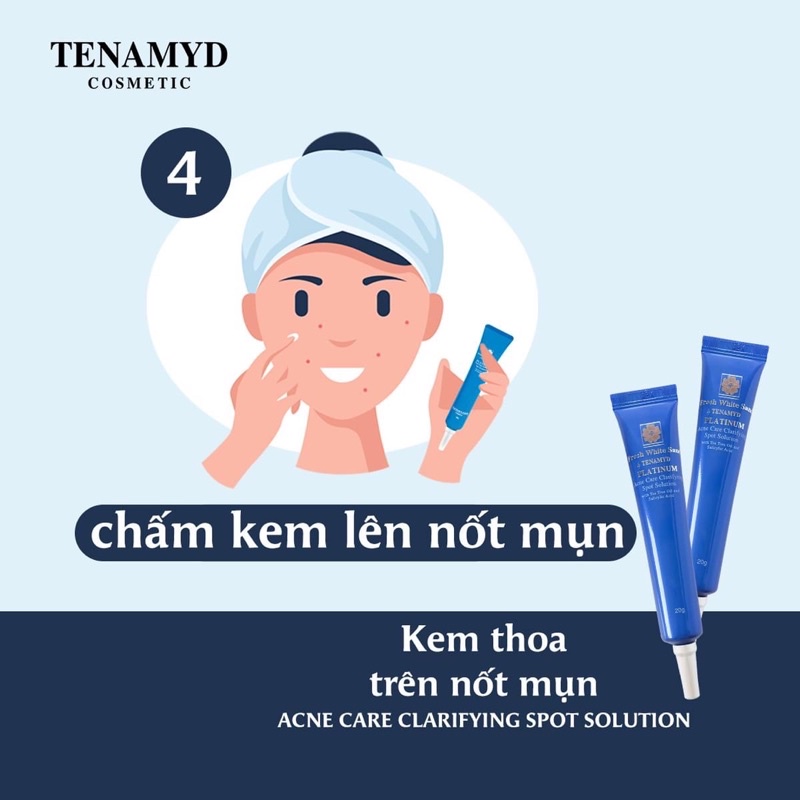 Bộ sản phẩm ngăn ngừa và giảm mụn Tenamyd Canada - Platinum Acne Care Clarifying Tenamyd Canada