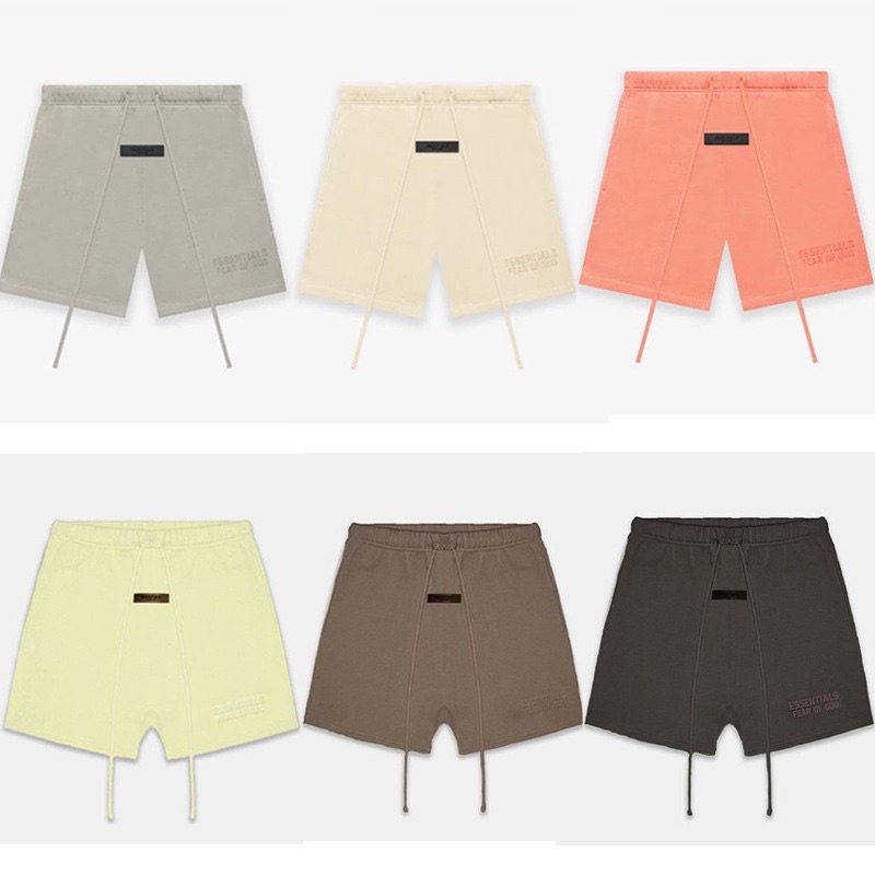 ⚡️HÀNG SĂCN⚡️Quần Đùi ESSENTIALS Nỉ Bông SS22 / ESSENTIALS Short Ss22 - Quần đùi đỏ ESSENTIALS Fear 