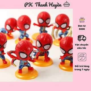 Phụ kiện trang trí bánh sinh nhật, bánh kem - bộ người nhện mini