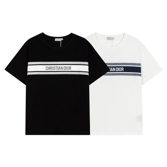 Áo Thun Unisex Tay Ngắn Sọc Ngang Bằng Cotton Phong Cách Mới Xuân 2023