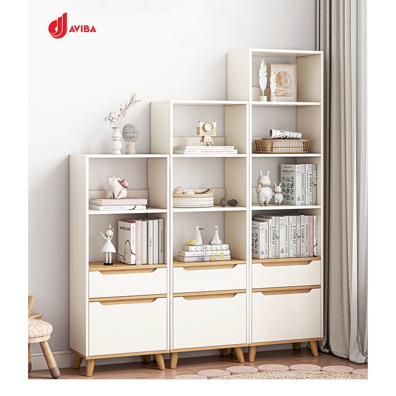 Tủ Sách Thông Minh Bằng Gỗ AVIBA - Kệ Tủ Để Đồ Đa Năng Thiết Kế 2 Ngăn Kéo Tiện Lợi Nhiều Màu Lựa Chọn - Hàng Cao Cấp